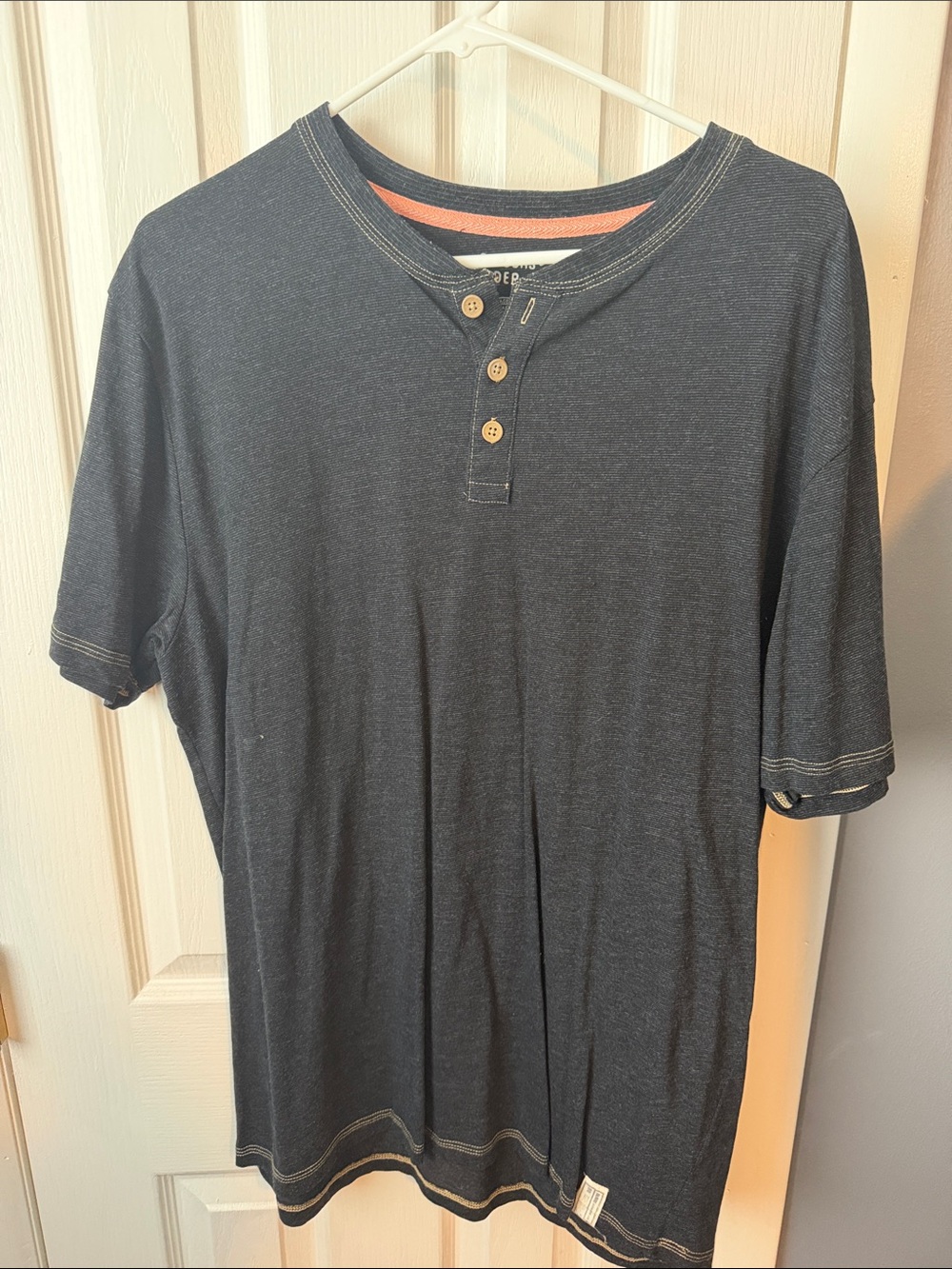 Alexander Julian Dark Navy Short Sleeve Henley Tee